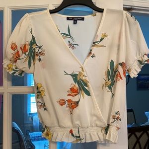 Floral short sleeve blouse